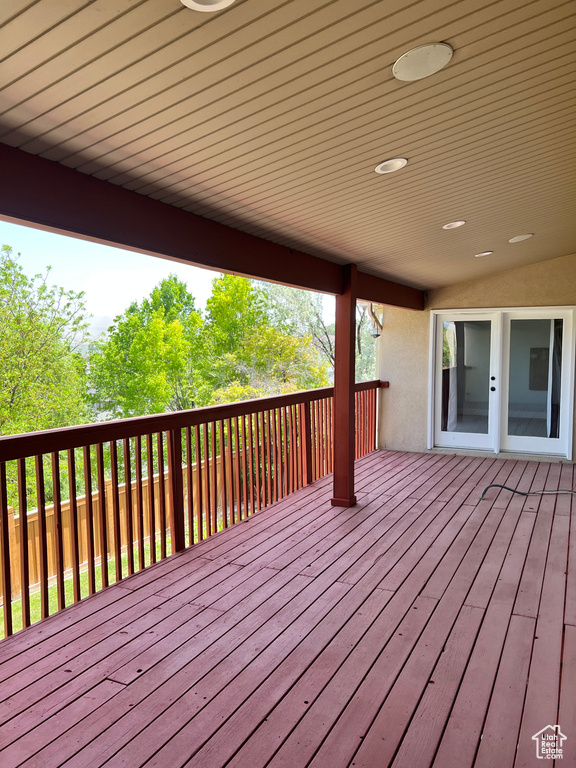 View of deck