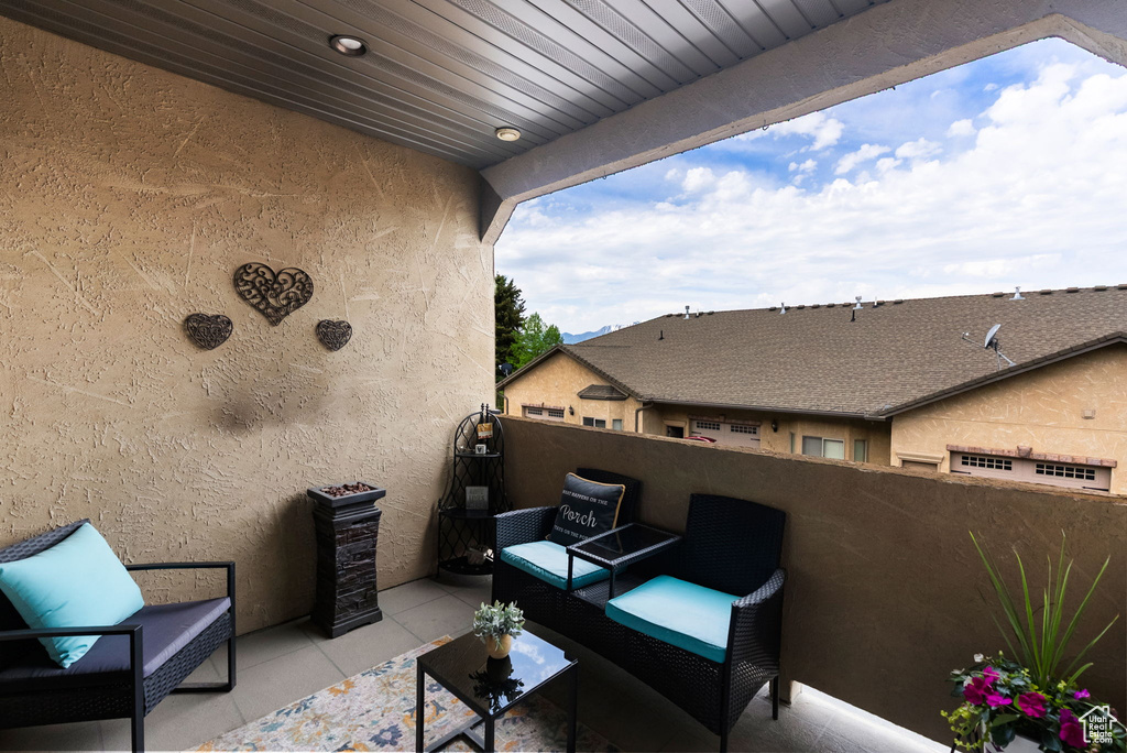 View of patio / terrace featuring a balcony