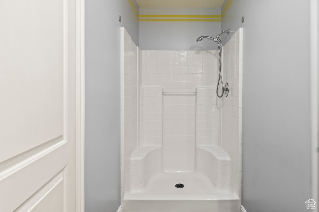 Bathroom featuring a shower