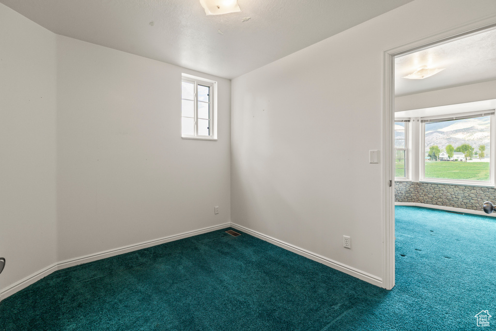 Carpeted empty room featuring healthy amount of natural light and baseboards