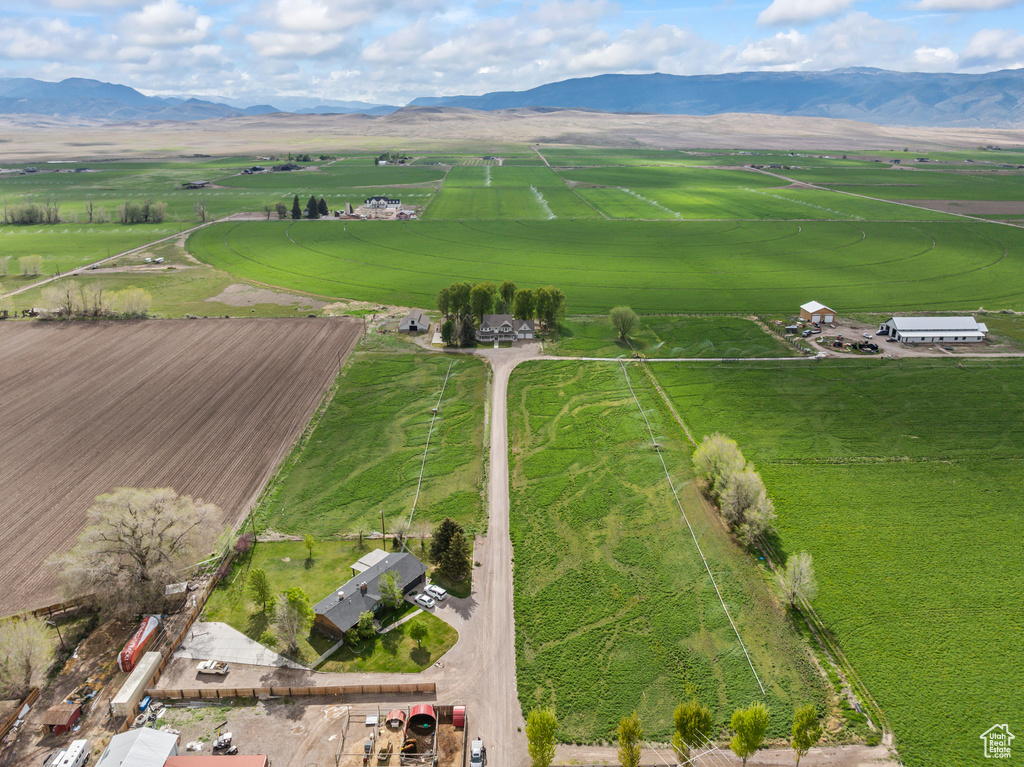 View of rural area with a mountain backdrop