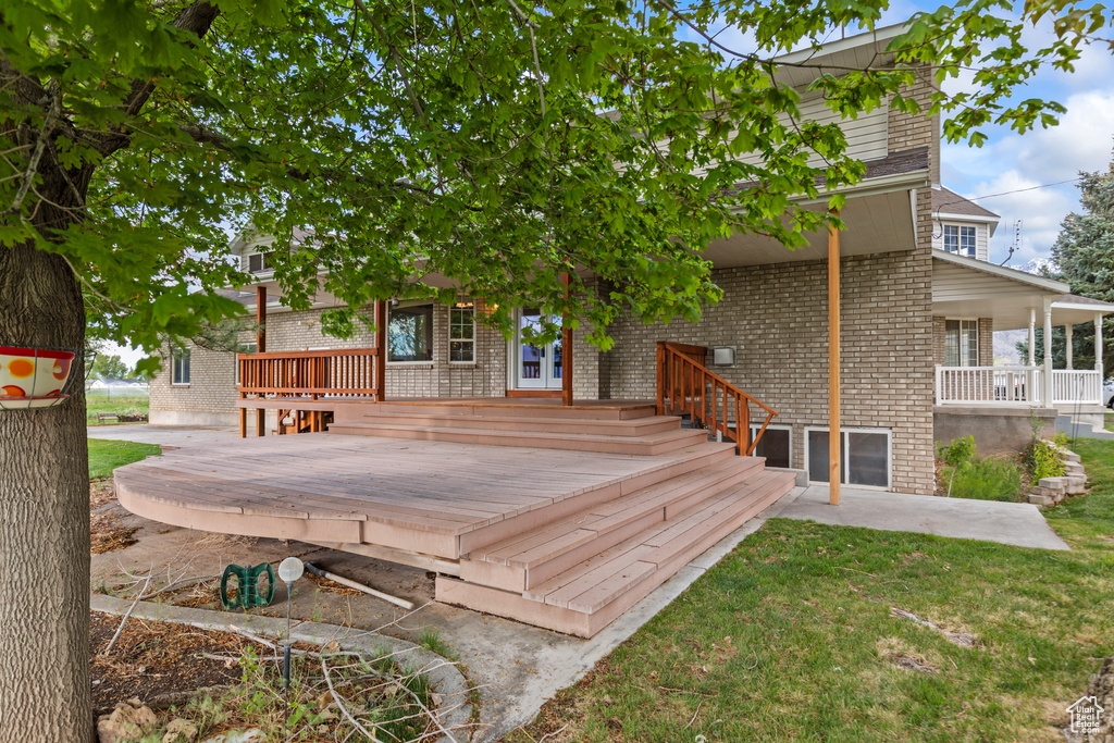 Deck with a patio