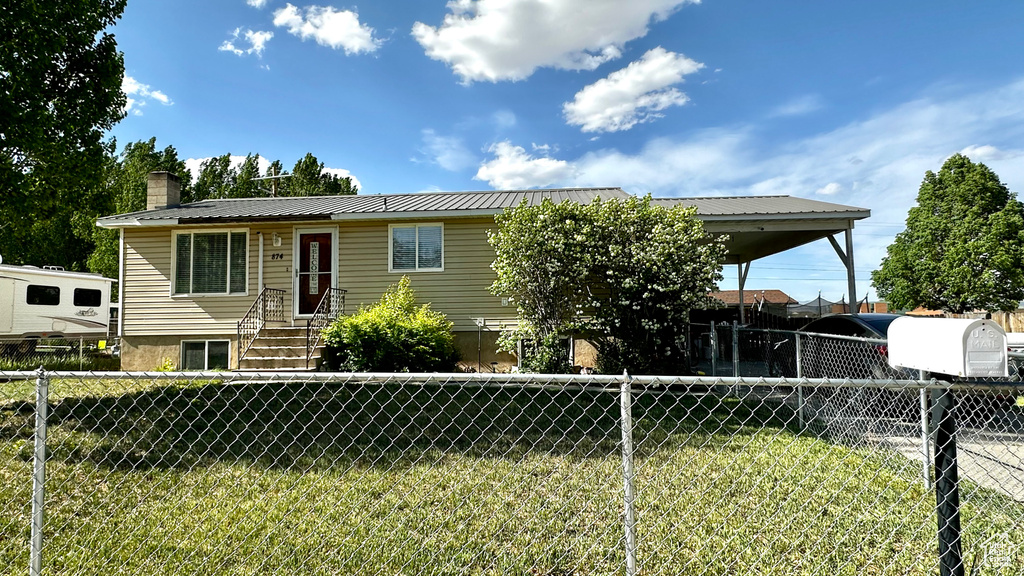 Manufactured / mobile home with a chimney and metal roof