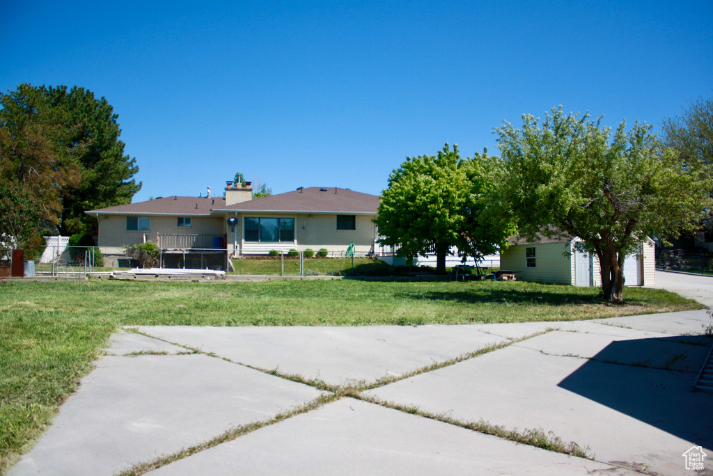 View of back of property