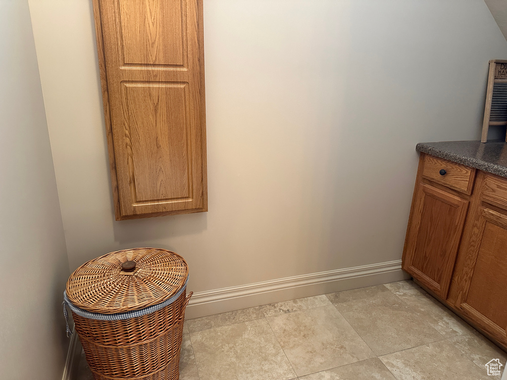 Interior space featuring baseboards