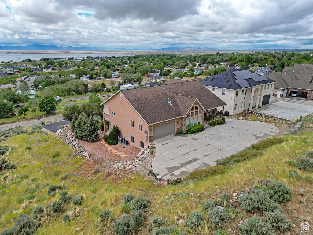 Aerial view of residential area