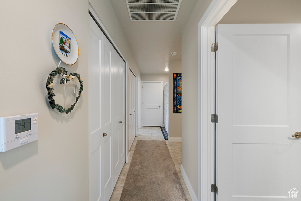Corridor with baseboards
