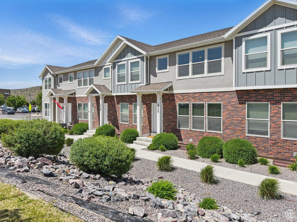 View of front of home featuring board and batten siding