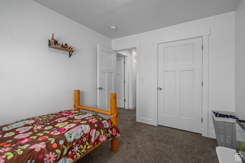 Bedroom with carpet