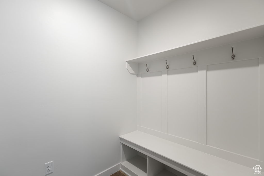 Mudroom featuring baseboards
