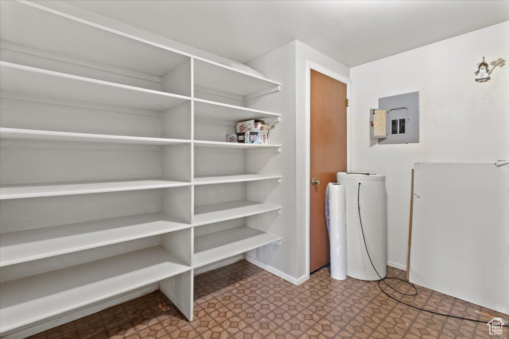 Storage room with electric panel