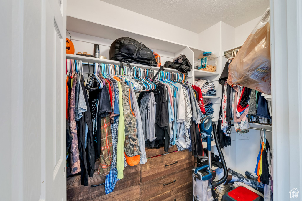 View of walk in closet