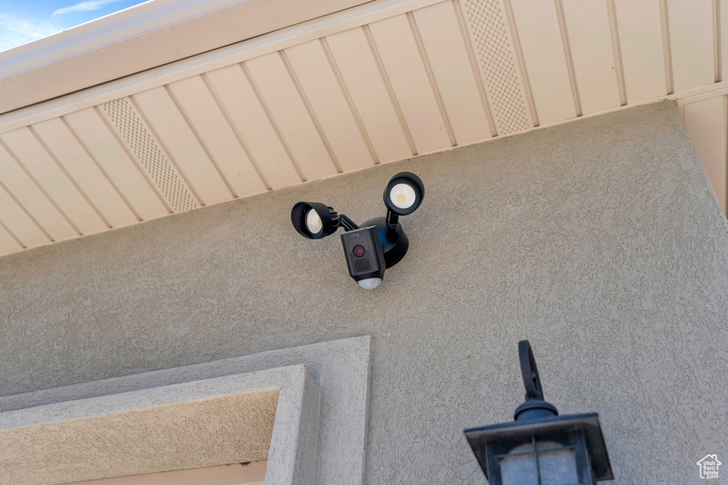 Exterior view of stucco siding