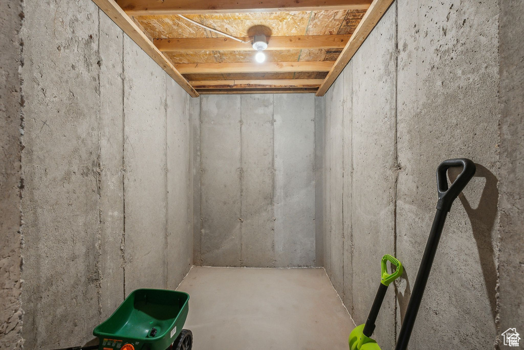 View of unfinished below grade area
