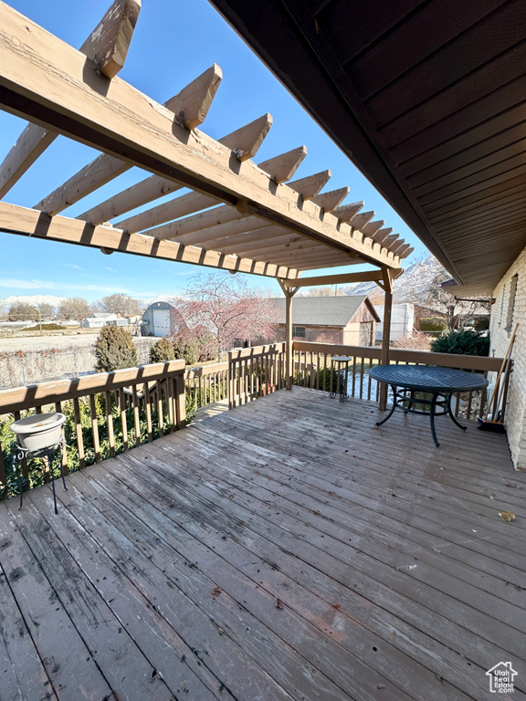 Deck with a pergola