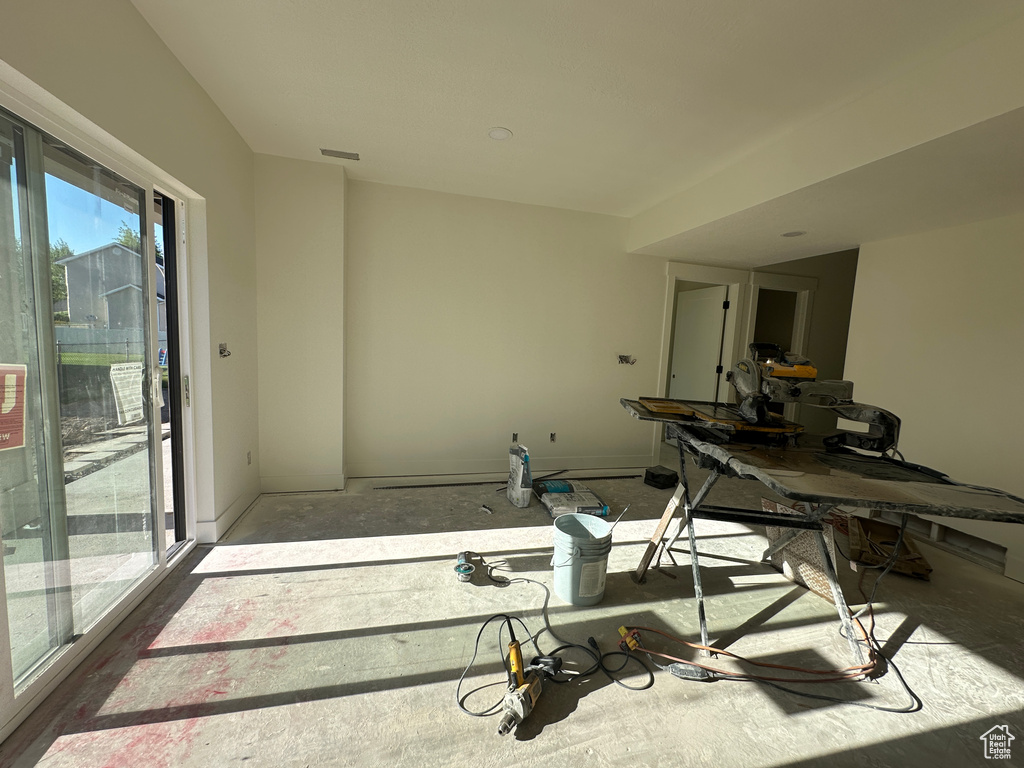 Interior space with baseboards