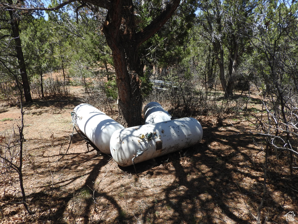 Exterior view of propane tank