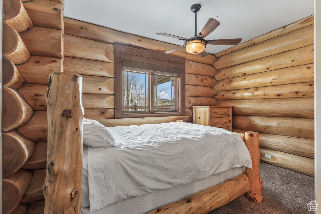Bedroom featuring carpet