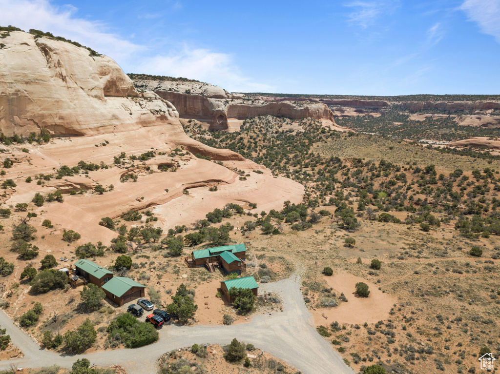 Aerial view of property\'s location with a desert landscape and rural landscape