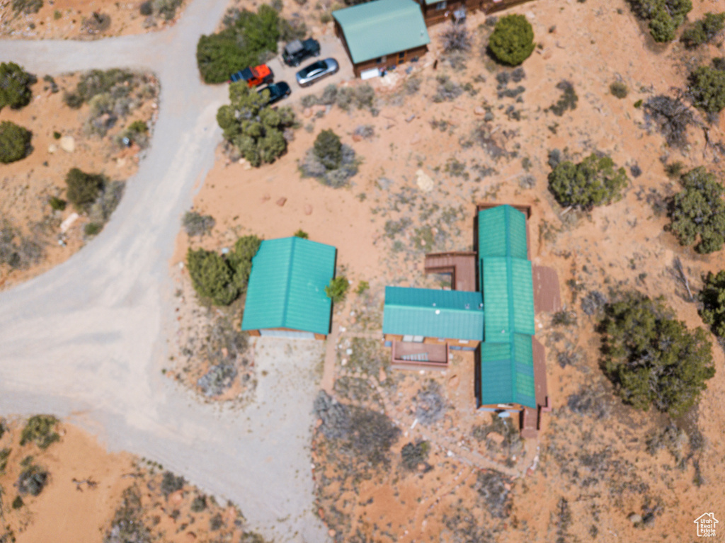 Aerial overview of property\'s location featuring a desert landscape