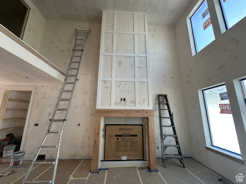 Stairway with a high ceiling