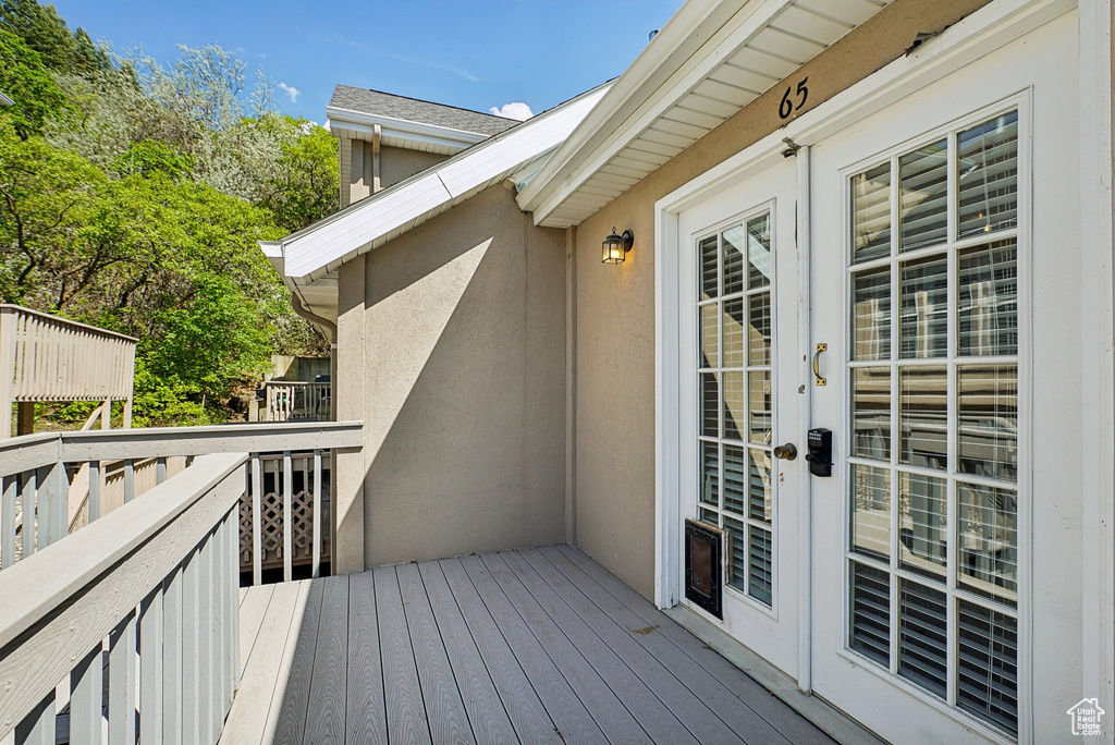 Deck with french doors