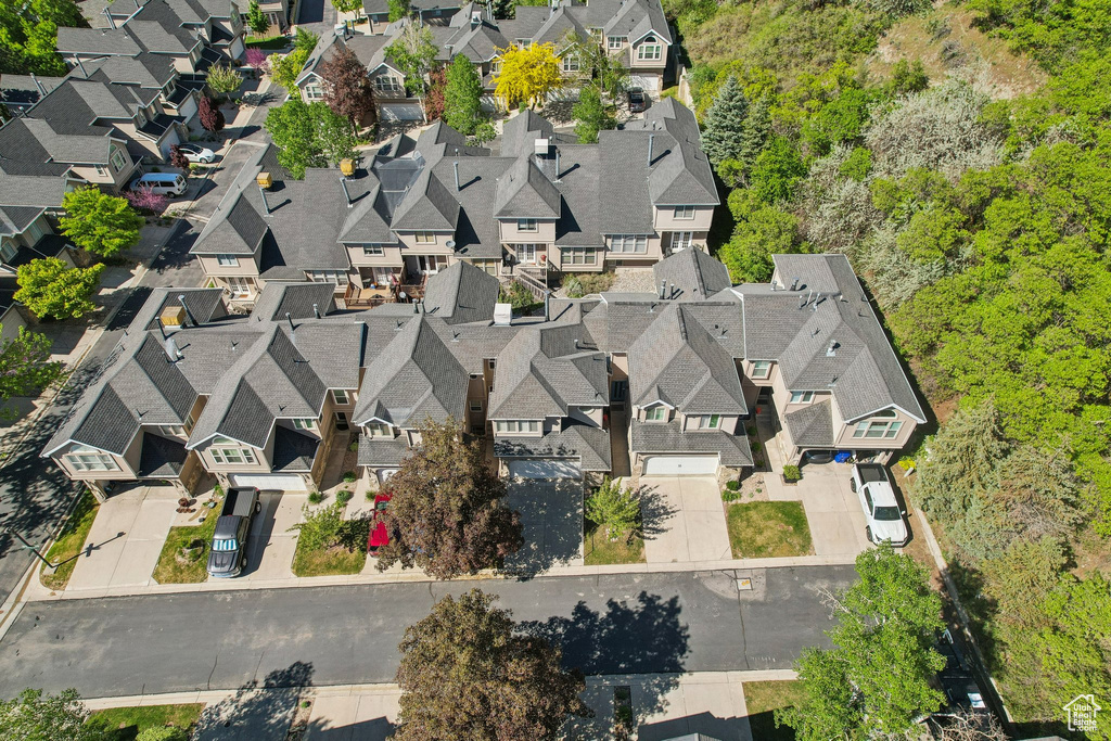 Aerial view of residential area