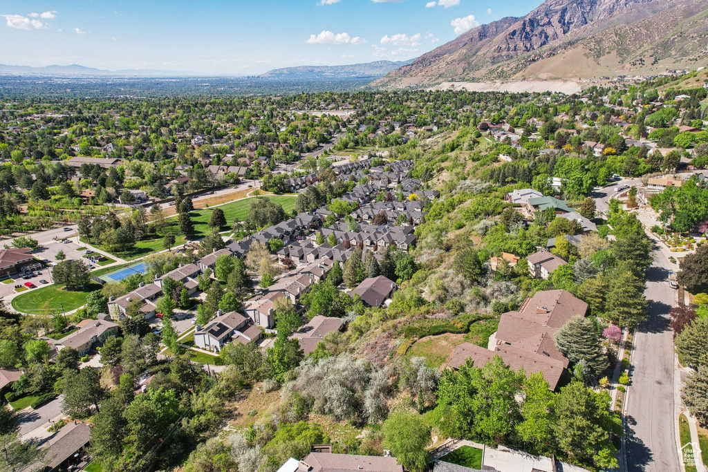 View of property location with nearby suburban area and a mountain backdrop
