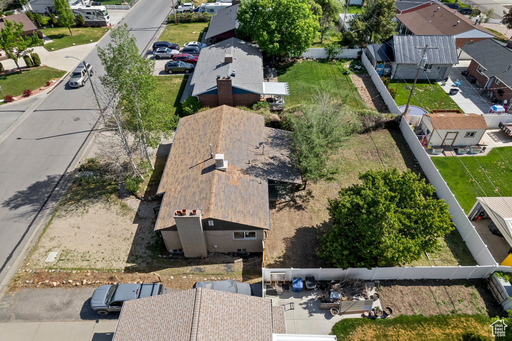 Aerial view of residential area