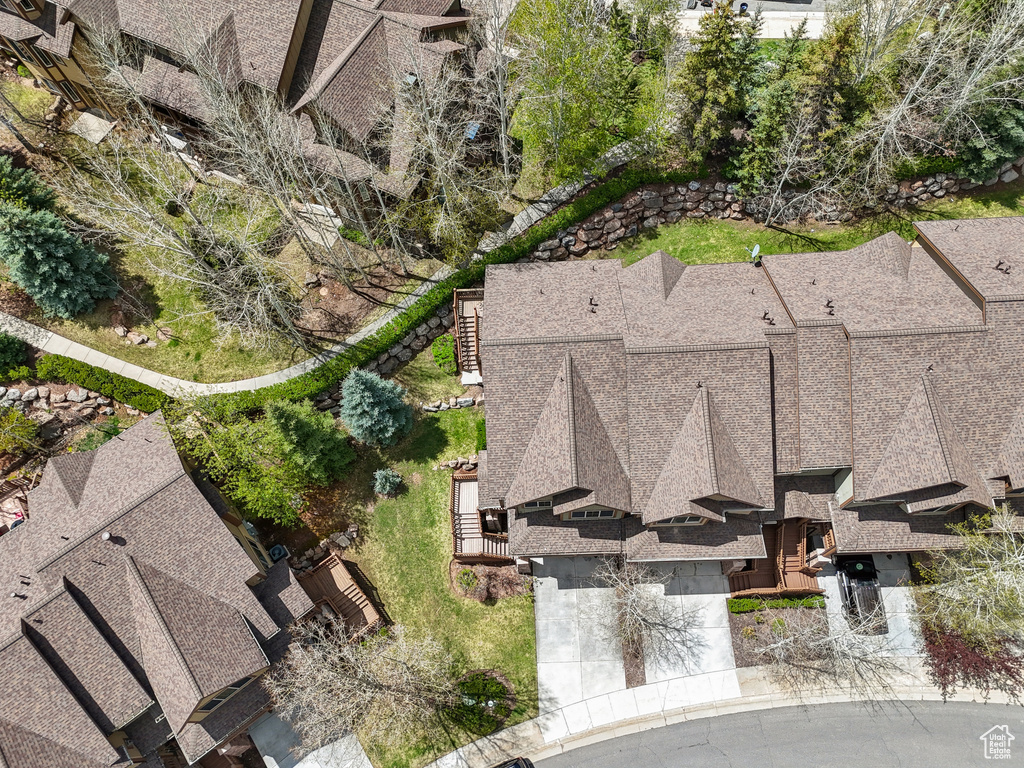 View from above of property