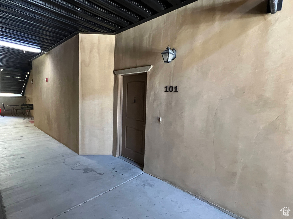 View of exterior entry