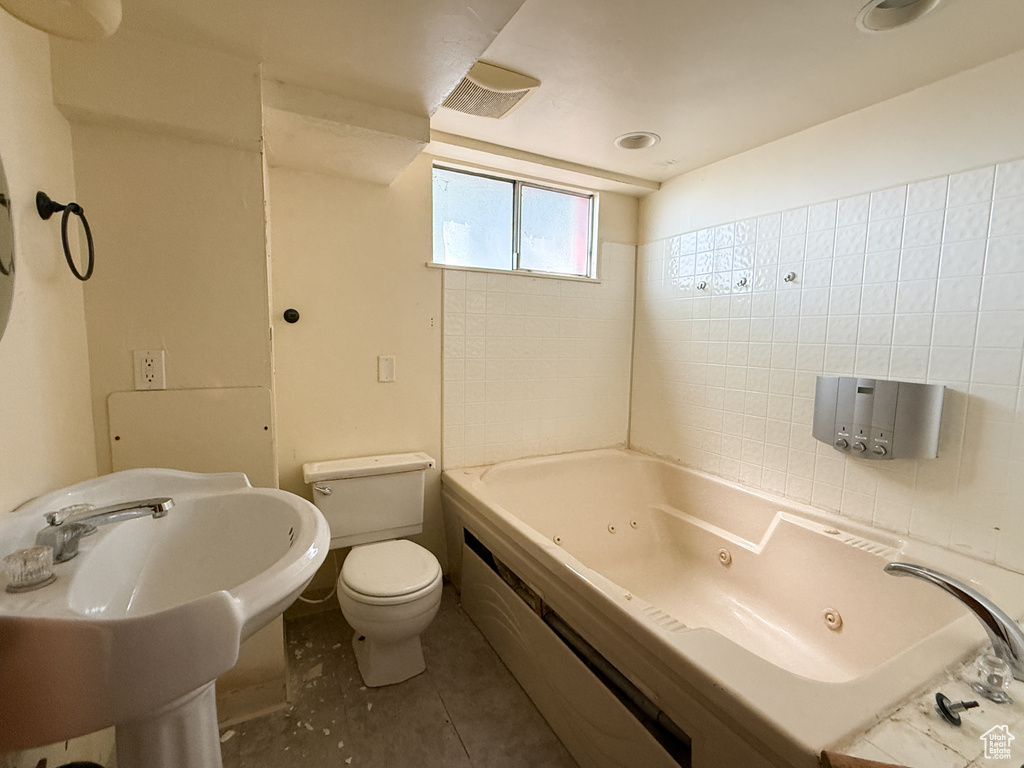 Bathroom with toilet and a sink