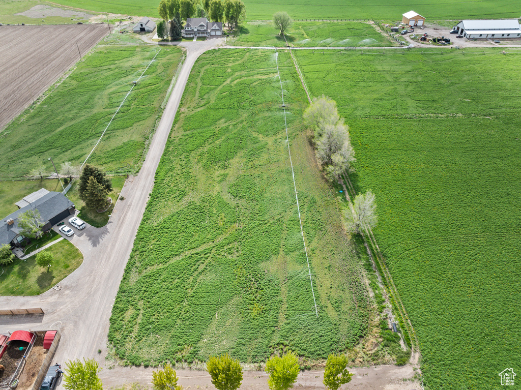 Aerial view of sparsely populated area