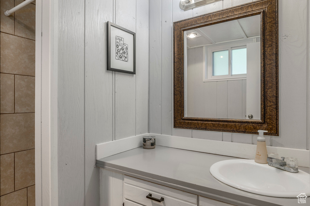 Bathroom featuring vanity
