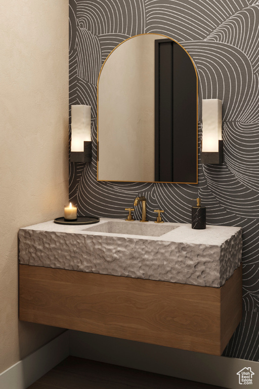 Bathroom view of a sink