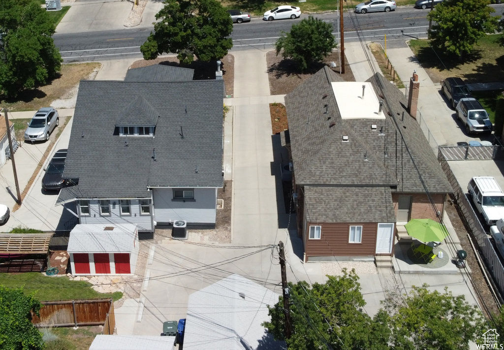 View from above of property