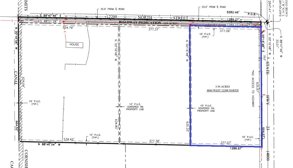 Map / location with property boundaries highlighted