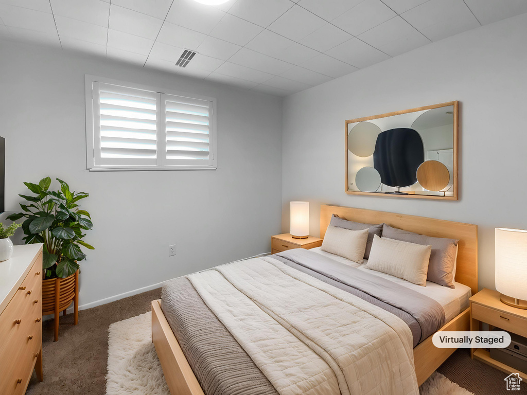 View of carpeted bedroom