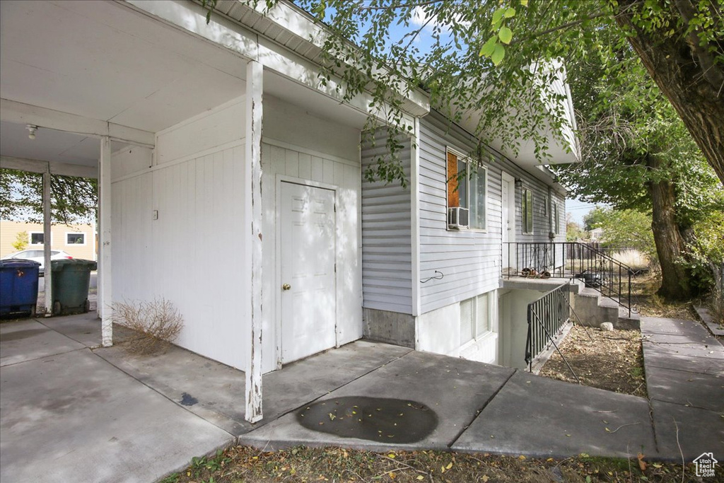 View of exterior entry