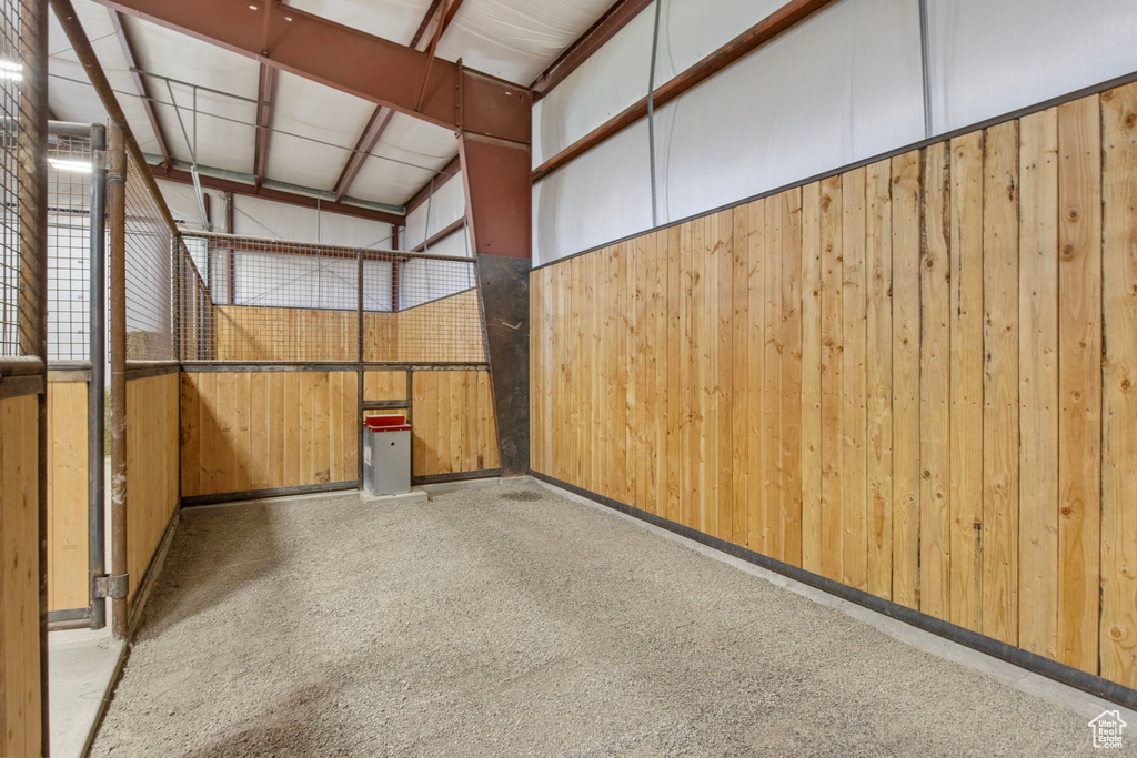 View of horse barn