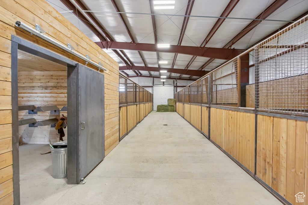 View of horse barn