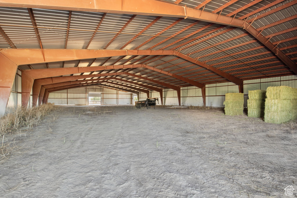 View of horse barn