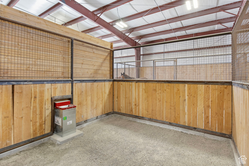 View of horse barn