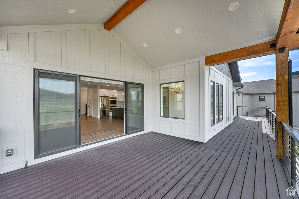 View of wooden terrace