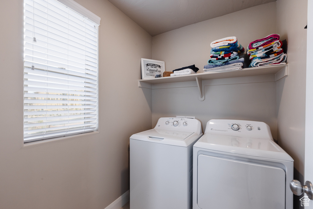 Laundry area with washer and dryer