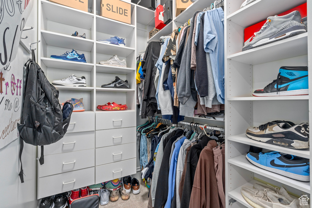 View of spacious closet