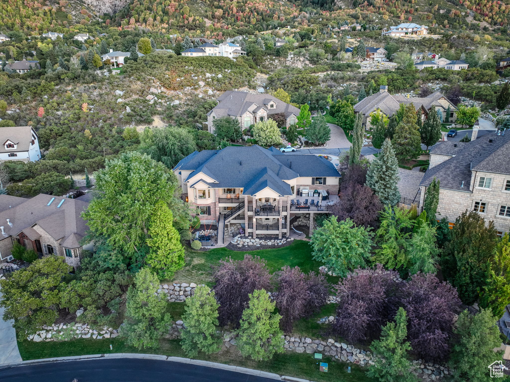 Aerial view of residential area