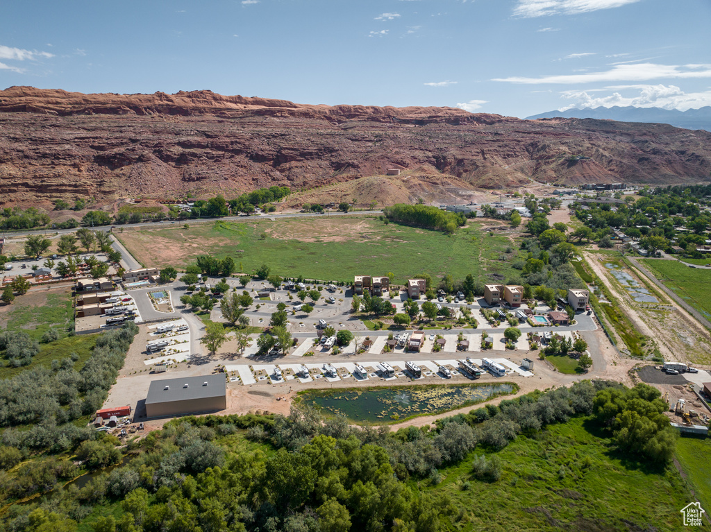 Aerial overview of property\\\'s location with mountains
