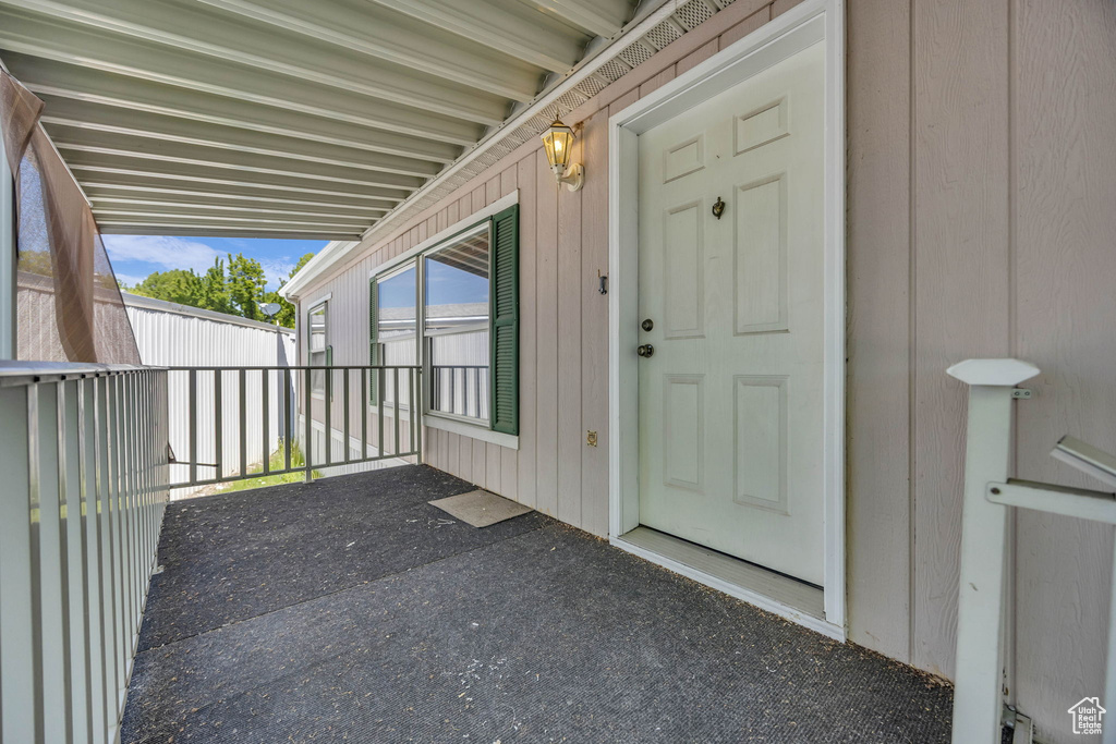 View of doorway to property