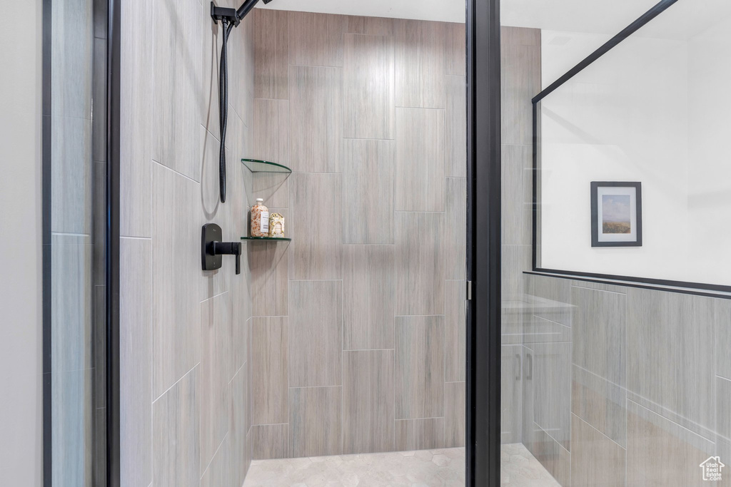 Full bathroom with a stall shower